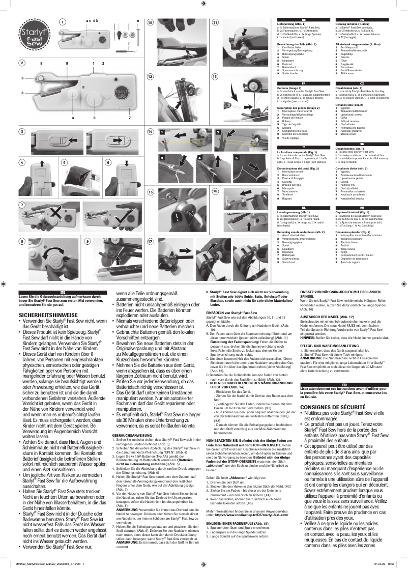 Image de la première page du manuel de l'appareil Fast Sew