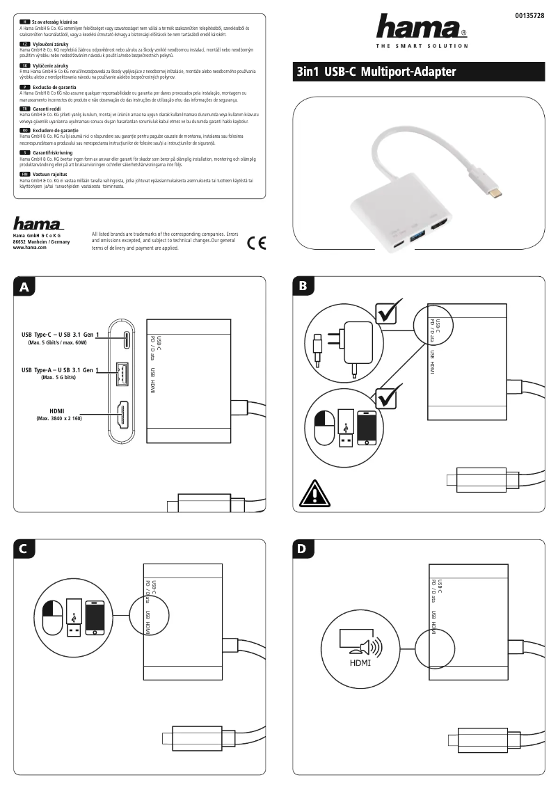 Página 1 del manual Manual de usuario Hama 00135728