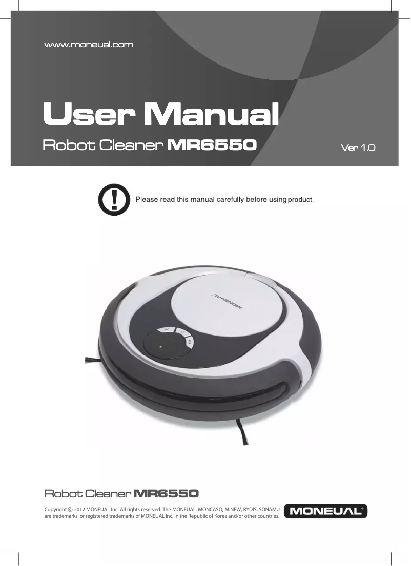 Page n°1 - Manuel utilisateur Moneual MR6550