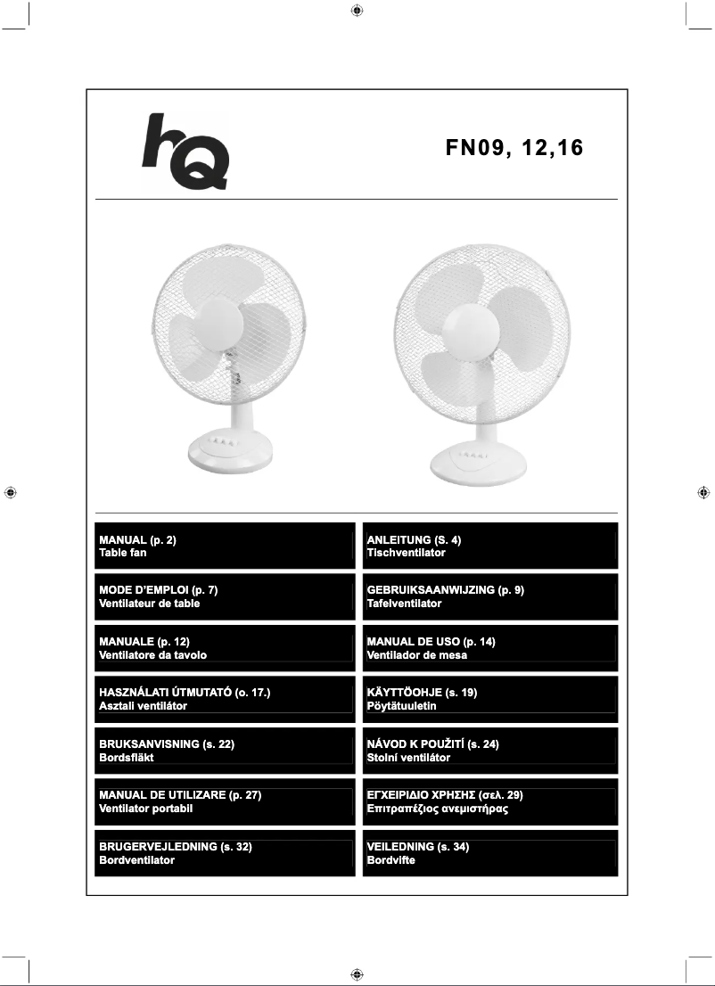 Page 1 of the manual User Manual HQ FN09
