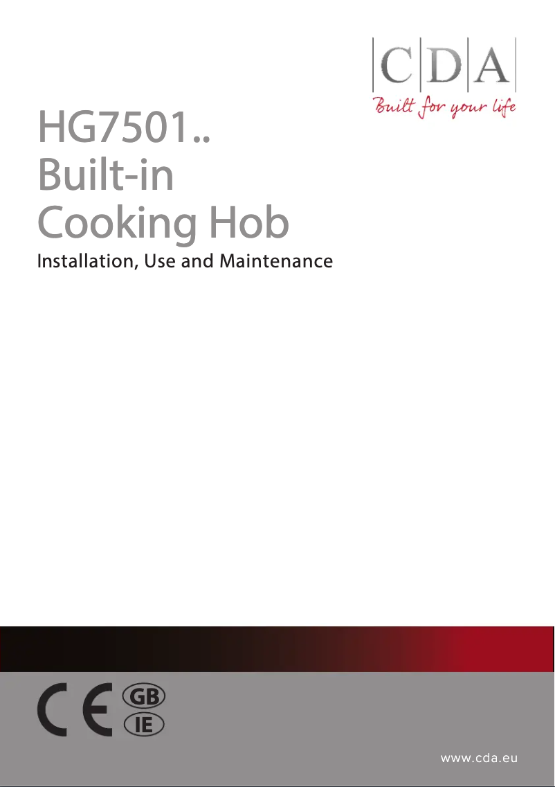 Page 1 de la notice Manuel utilisateur CDA HG7501SS