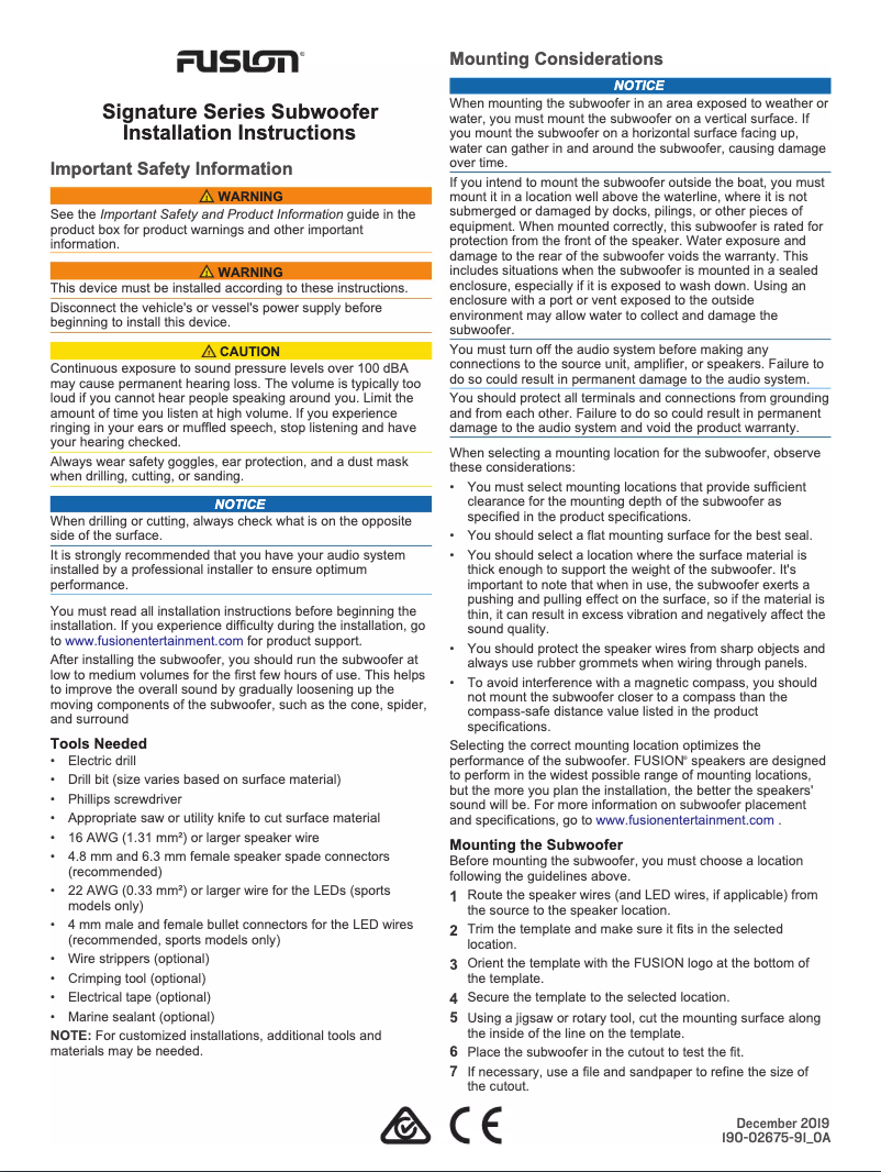 Page 1 de la notice Manuel utilisateur Fusion SG-SL102SPW