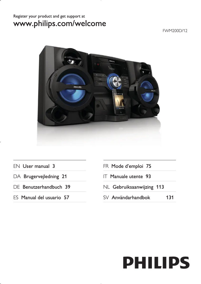 Image de la première page du manuel de l'appareil FWM200D
