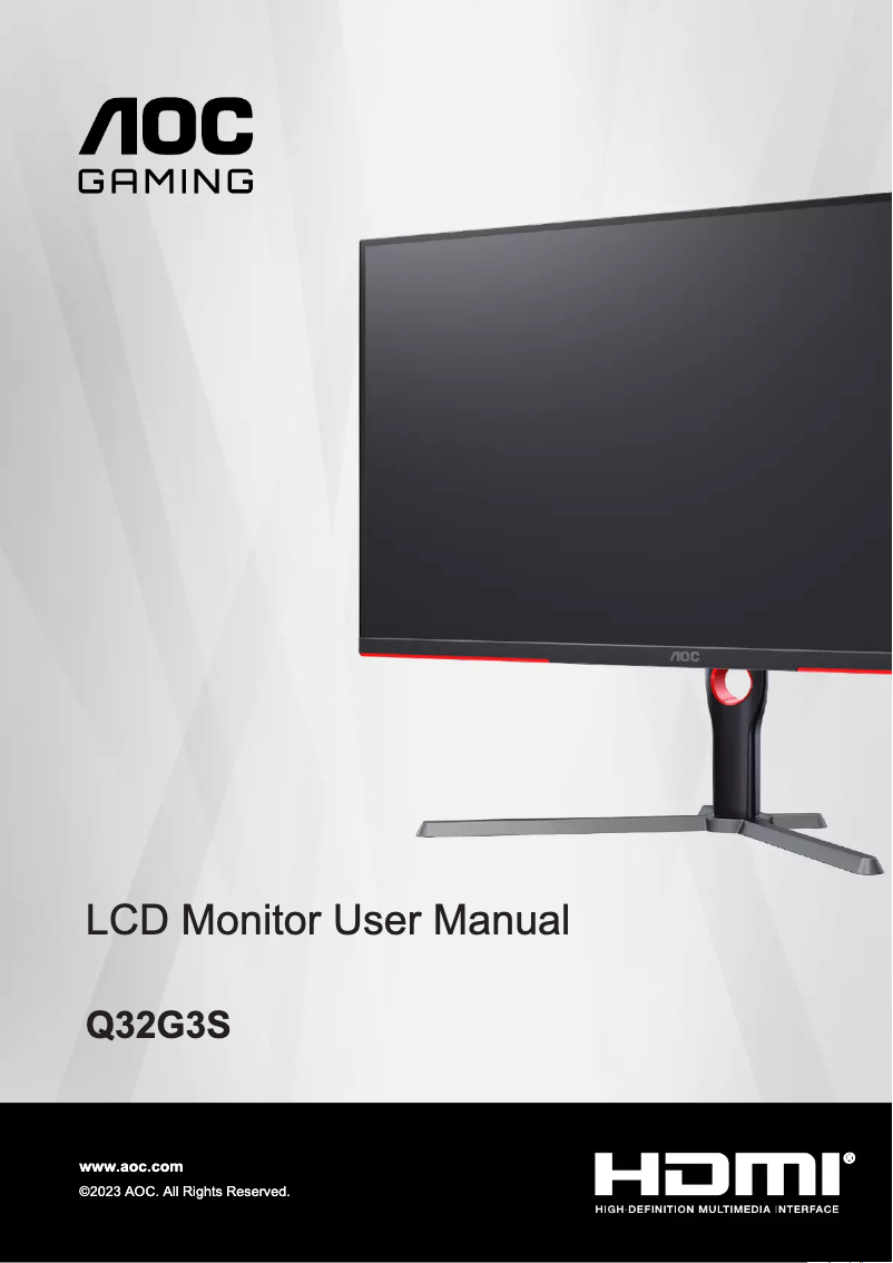 Image de la première page du manuel de l'appareil Q32G3SE