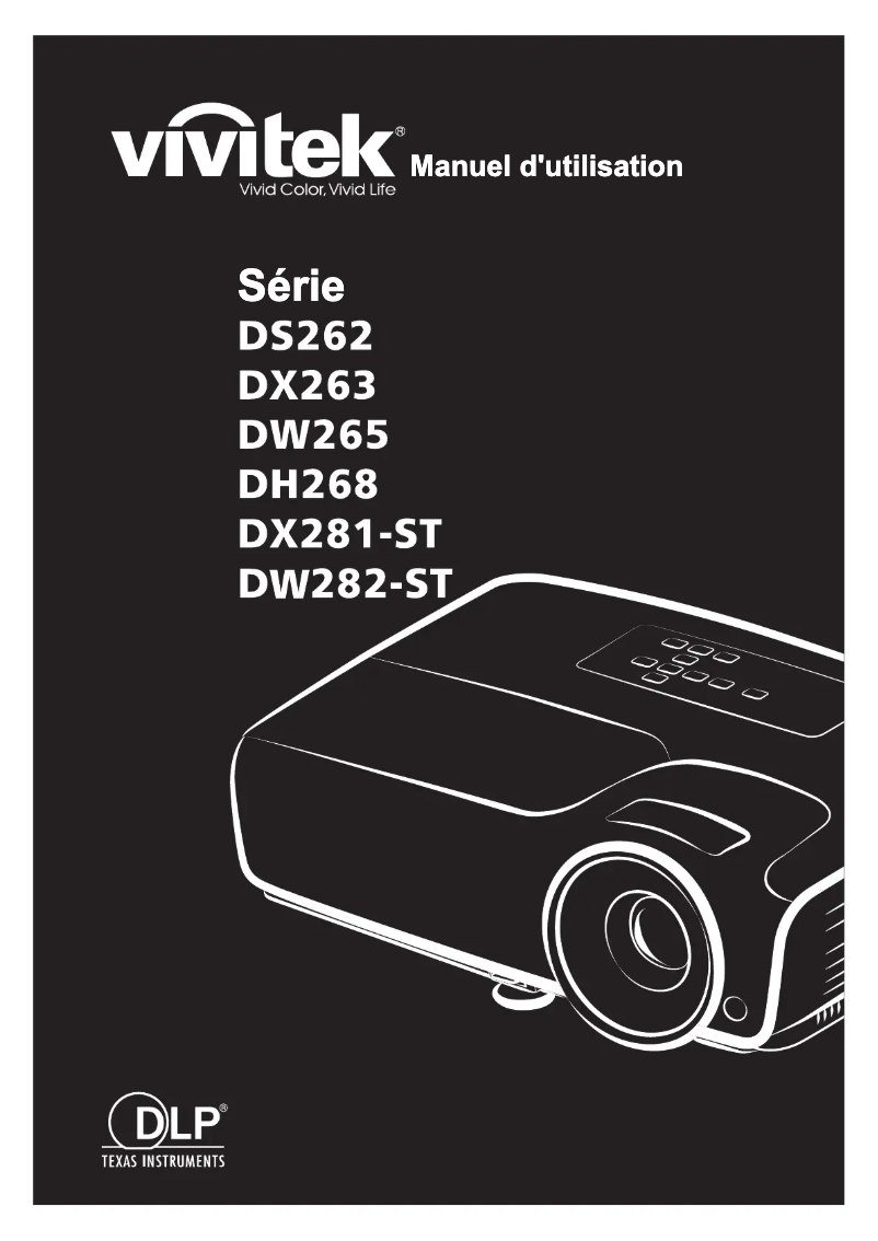 Page 1 de la notice Manuel utilisateur Vivitek DX263