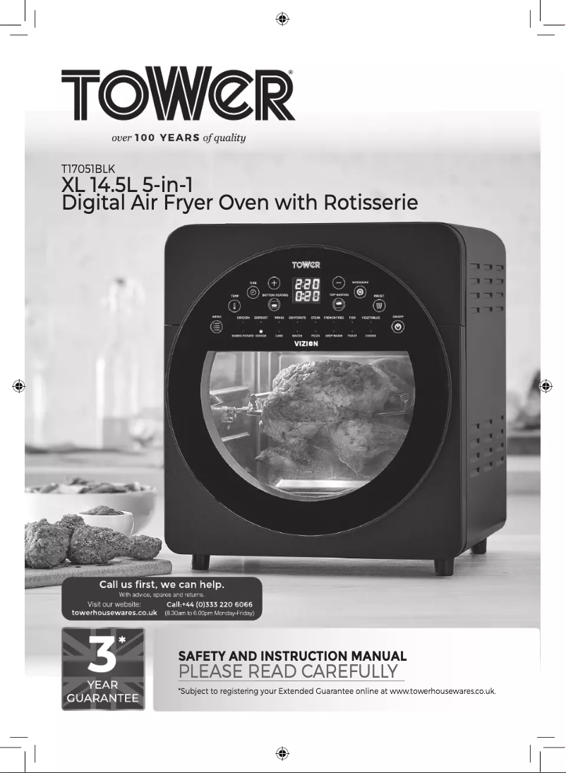 Image de la première page du manuel de l'appareil Vortx Vizion T17051BLK