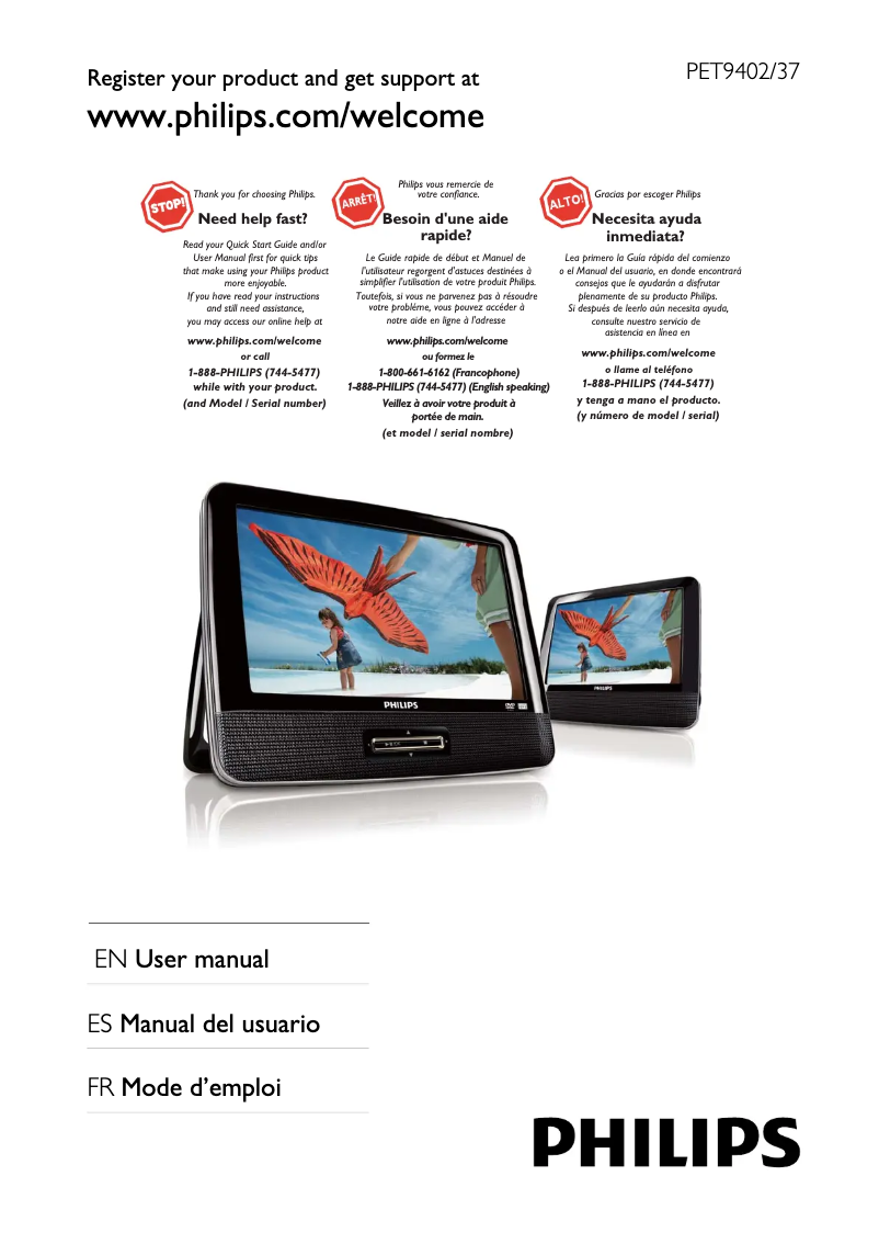 First page image of the manual for PET9402