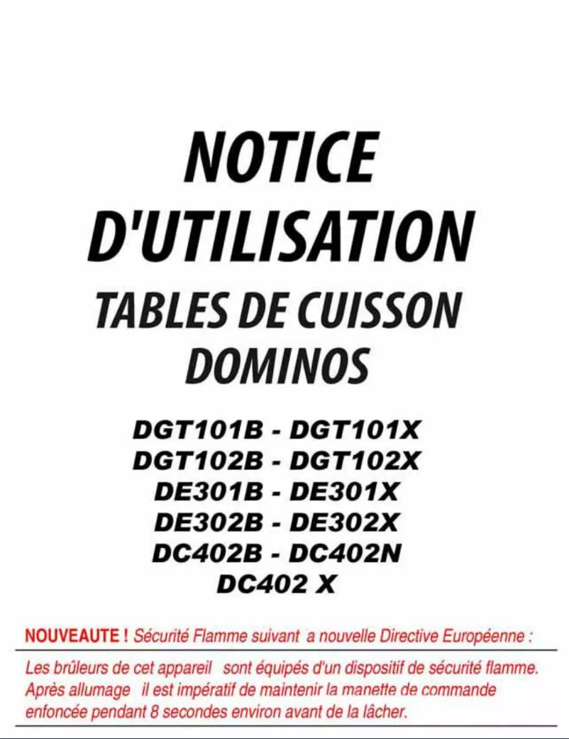 Page 1 de la notice Manuel utilisateur California DC402XCA