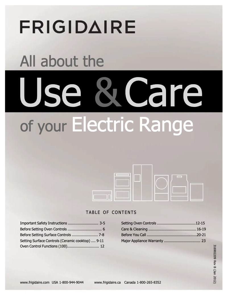 Image de la première page du manuel de l'appareil FFEF3012LW