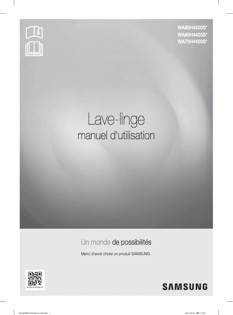 Page n°1 - Manuel utilisateur Samsung WA90H4200SW