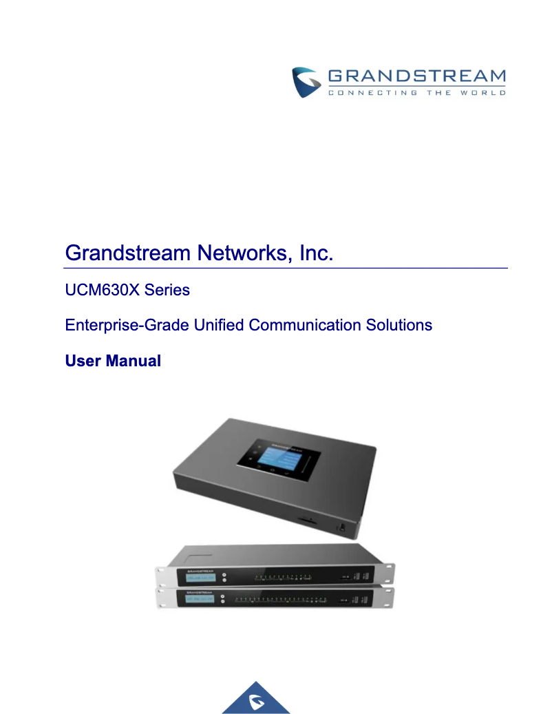 Page n°1 - Manuel utilisateur Grandstream UCM6300