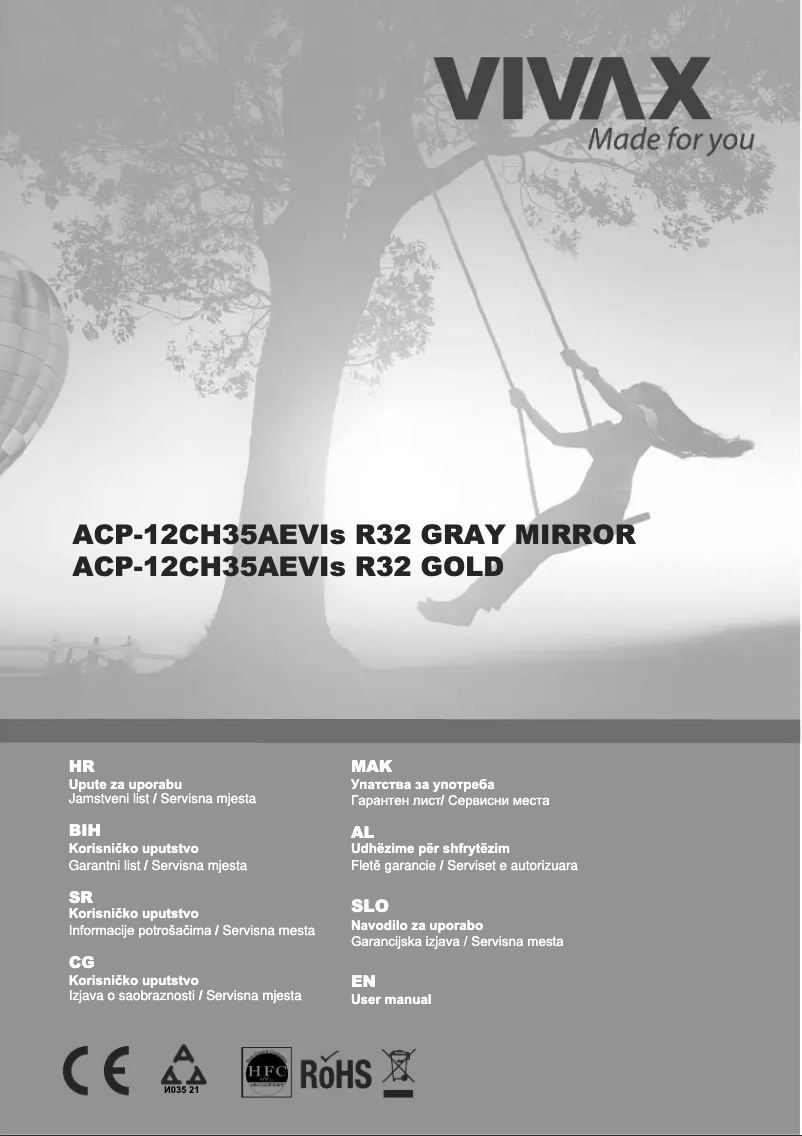 Page 1 de la notice Manuel utilisateur Vivax ACP-09CH25AEVI/I2s