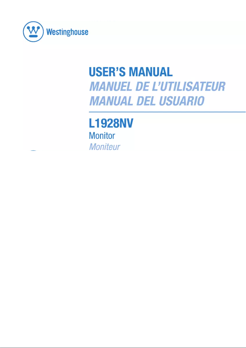 Image de la première page du manuel de l'appareil L1928NV