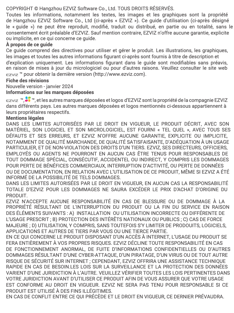 Page n°1 - Manuel utilisateur EZVIZ DL03 Pro