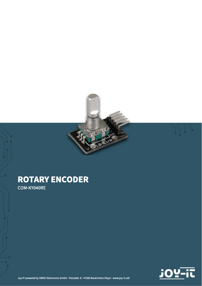 Image de la première page du manuel de l'appareil COM-KY040RE