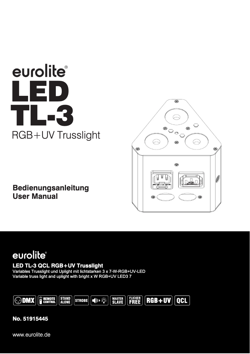 Page n°1 - Manuel utilisateur Eurolite LED TL-3