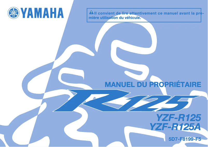 Image de la première page du manuel de l'appareil YZF-R125 (2015)