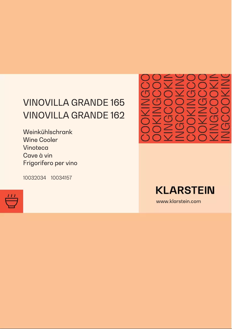 Page n°1 - Manuel utilisateur Klarstein Vinovilla Grande Duo