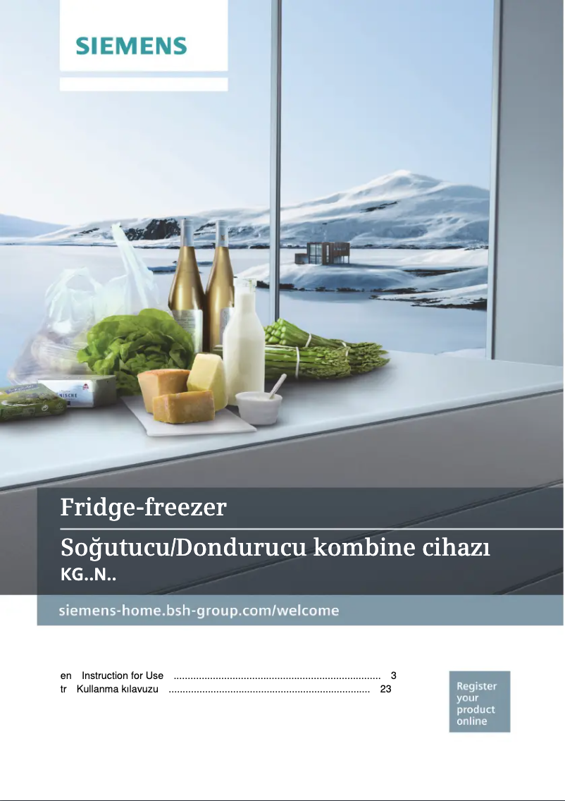 Page n°1 - Manuel utilisateur Siemens KG76NVWF0N