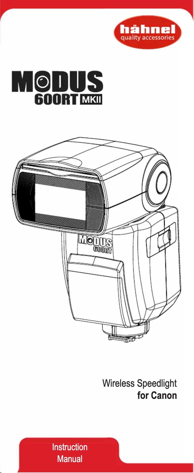 Page 1 de la notice Manuel utilisateur Hähnel MODUS 600RT MK II (Canon)