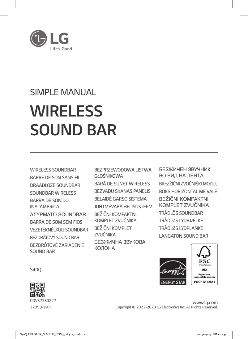 Page n°1 - Manuel utilisateur LG S40Q