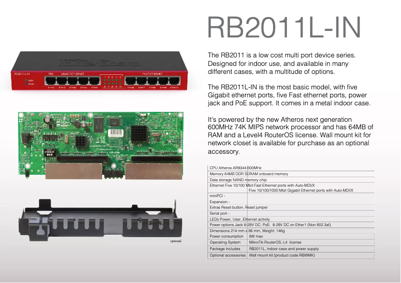 Image de la première page du manuel de l'appareil RB2011L-IN