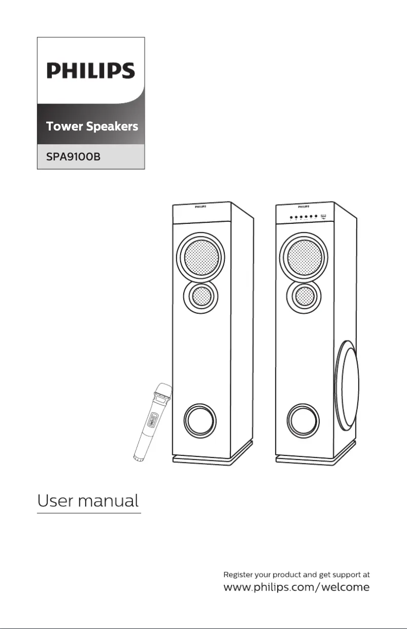 Page n°1 - Manuel utilisateur Philips SPA9100B
