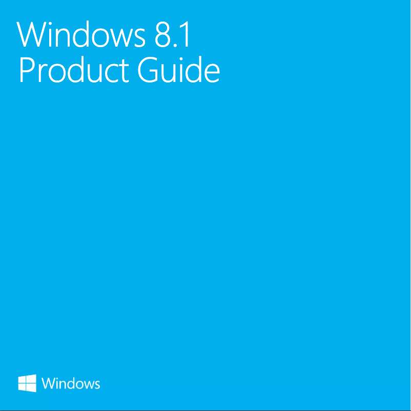 Image de la première page du manuel de l'appareil Windows 8.1