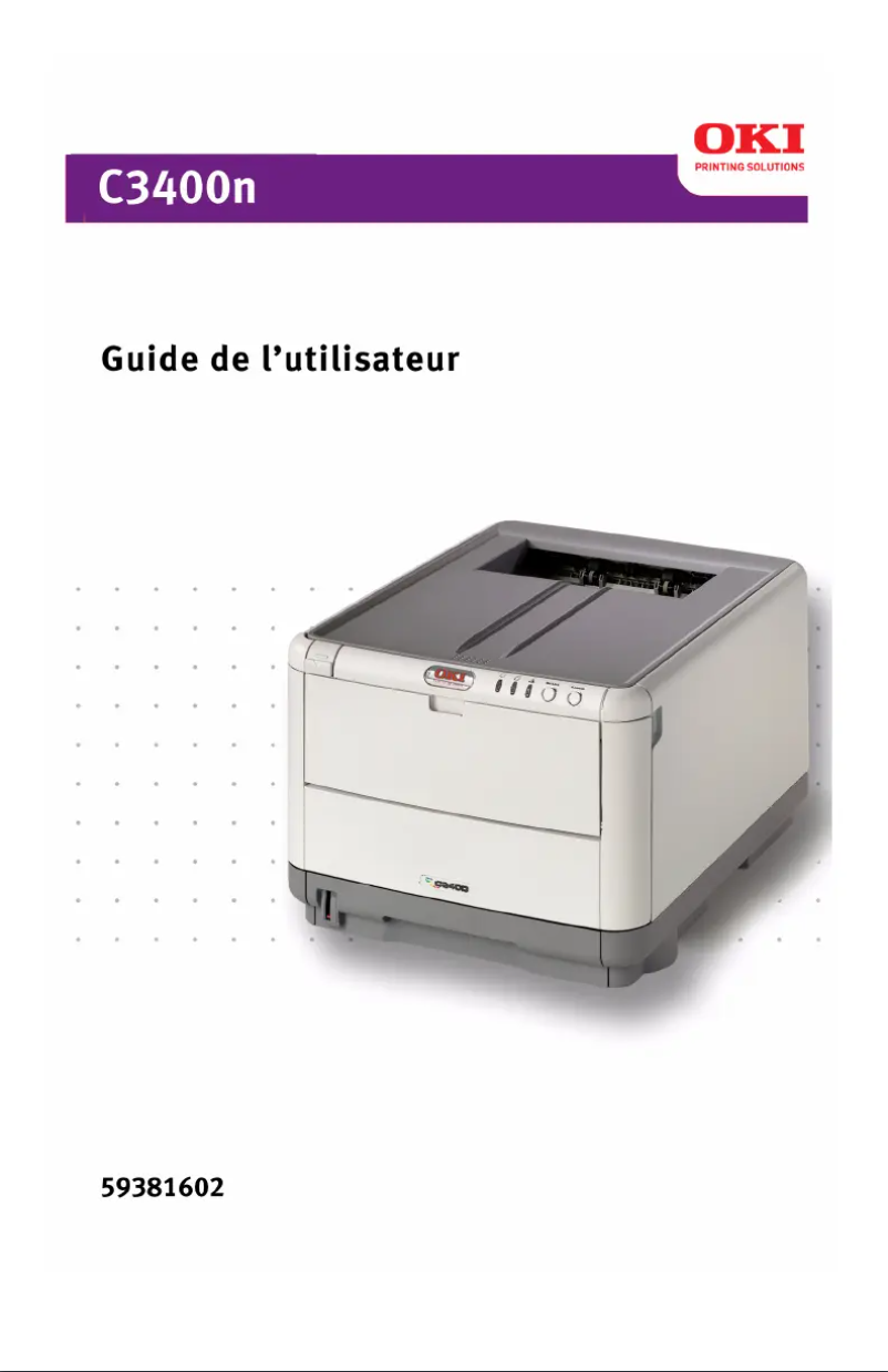 Image de la première page du manuel de l'appareil C3400n