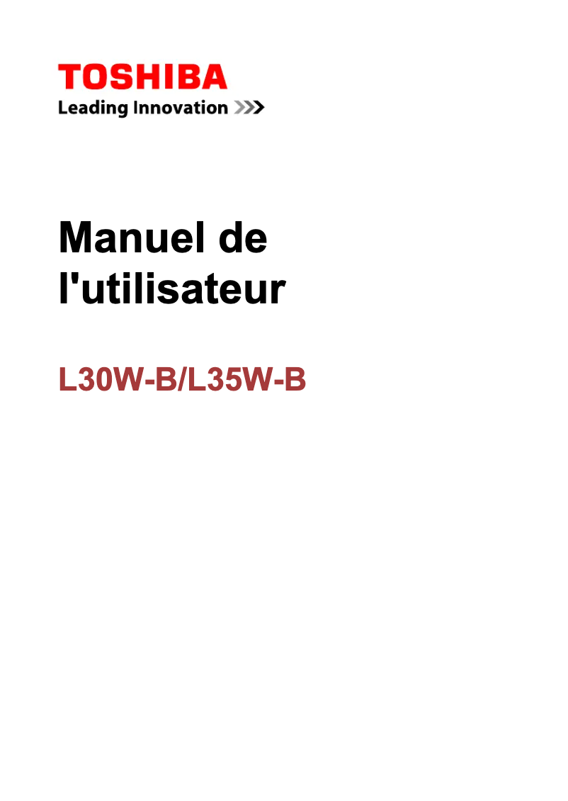 Page n°1 - Manuel utilisateur Toshiba Satellite Click 2