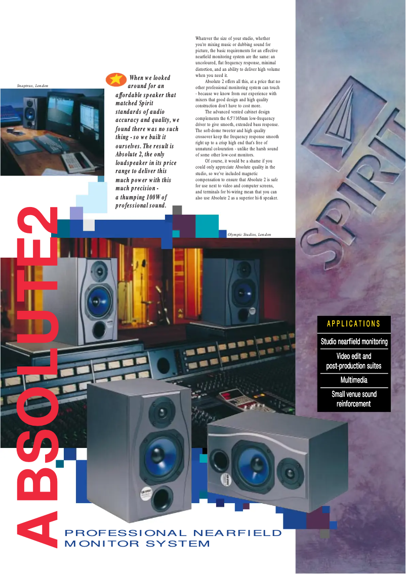 Page 1 de la notice Manuel utilisateur Soundcraft Spirit Absolute 2