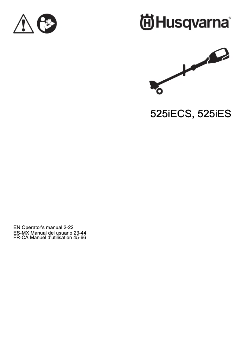 Page n°1 - Manuel utilisateur Husqvarna 525iECS