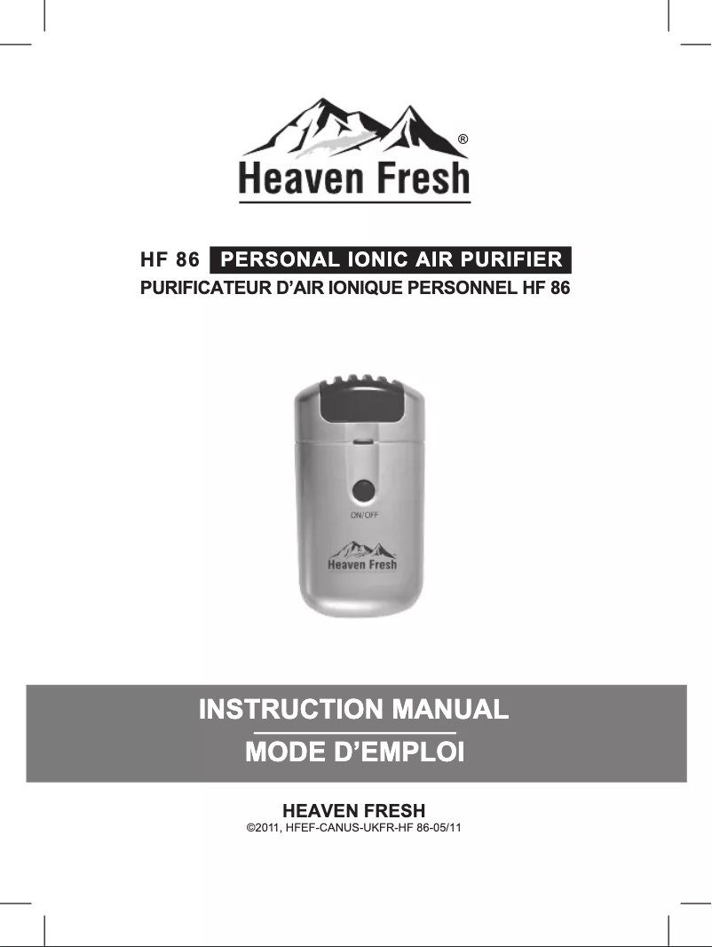 Page n°1 - Manuel utilisateur Heaven Fresh HF 86