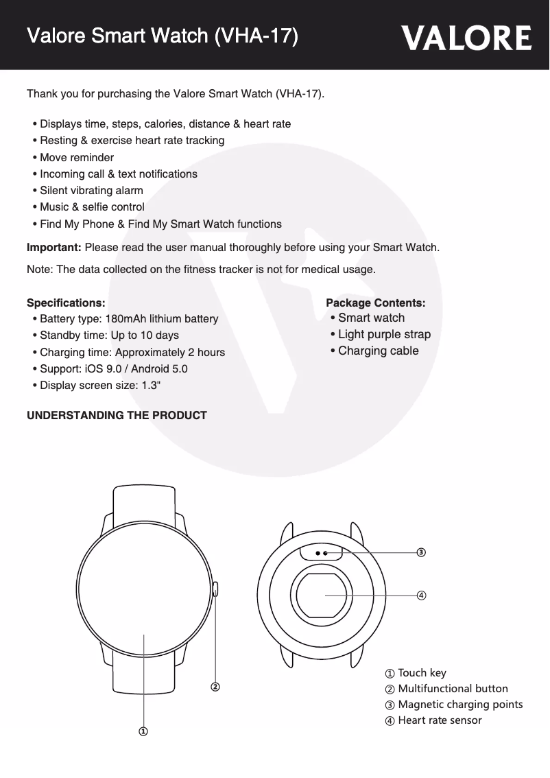 Image de la première page du manuel de l'appareil VHA-17