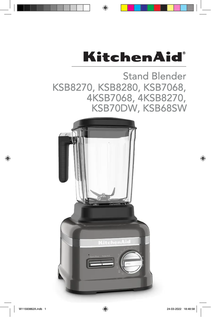 Page 1 de la notice Manuel utilisateur KitchenAid KSB8270CA
