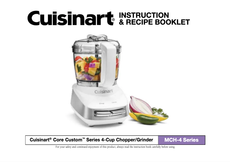 Page n°1 - Manuel utilisateur Cuisinart Core Custom MCH-4