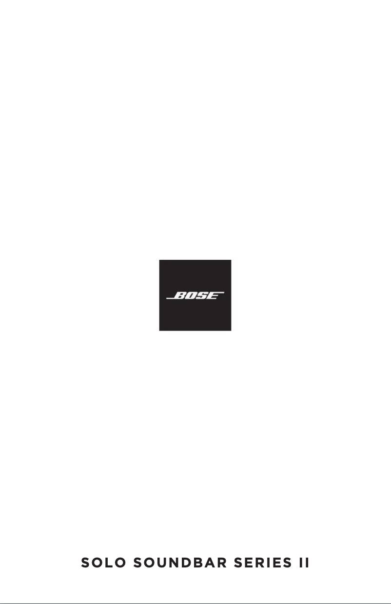 Página 1 del manual Manual de usuario Bose Solo Soundbar Series II