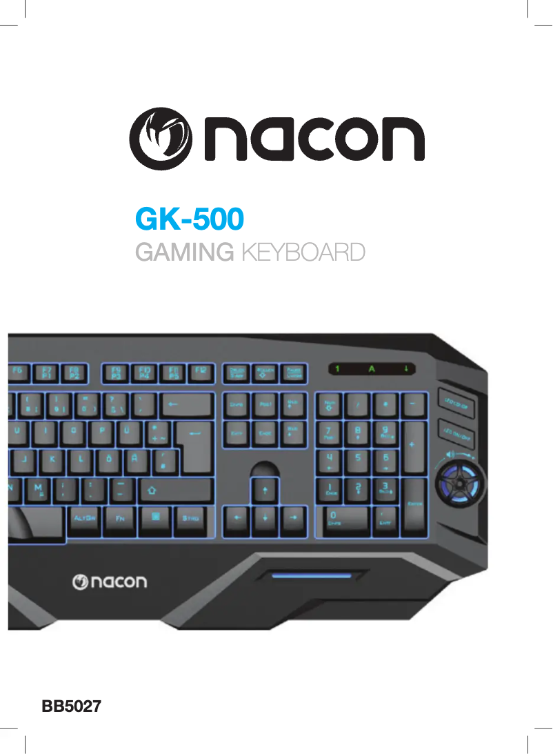 Image de la première page du manuel de l'appareil GK-500