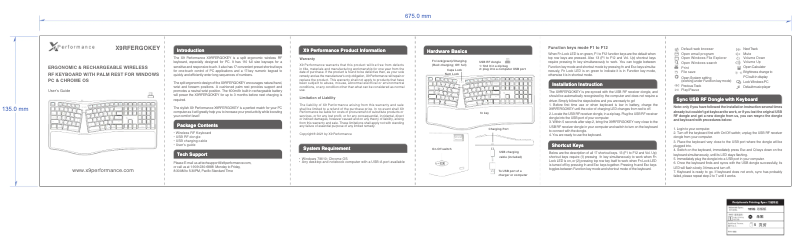 Page n°1 - Manuel utilisateur X9 Performance X9ERGOKEY