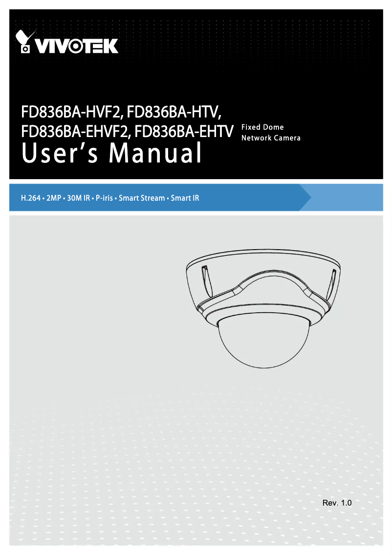 Page 1 of the manual User Manual Vivotek FD836BA-EHTV