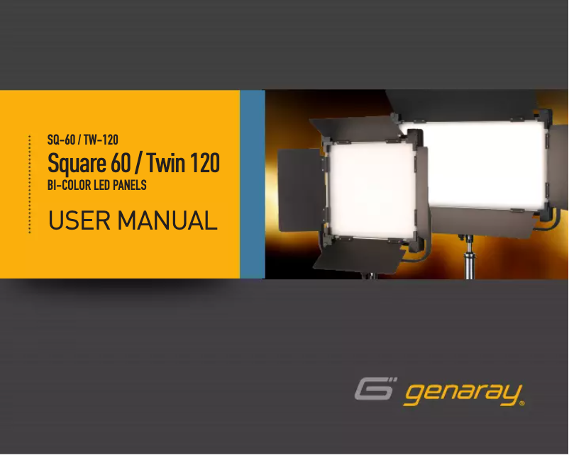 Page n°1 - Manuel utilisateur Genaray Square 60