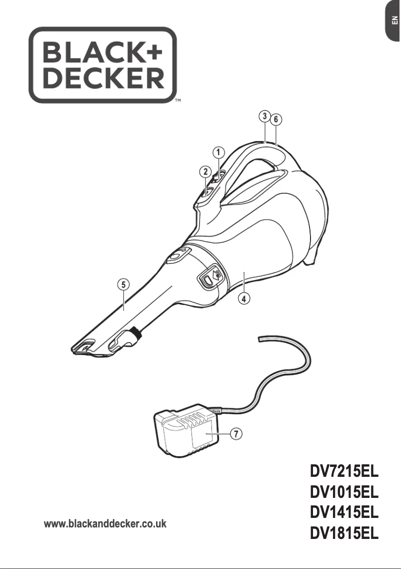 Page n°1 - Manuel utilisateur Black & Decker DV1815EL