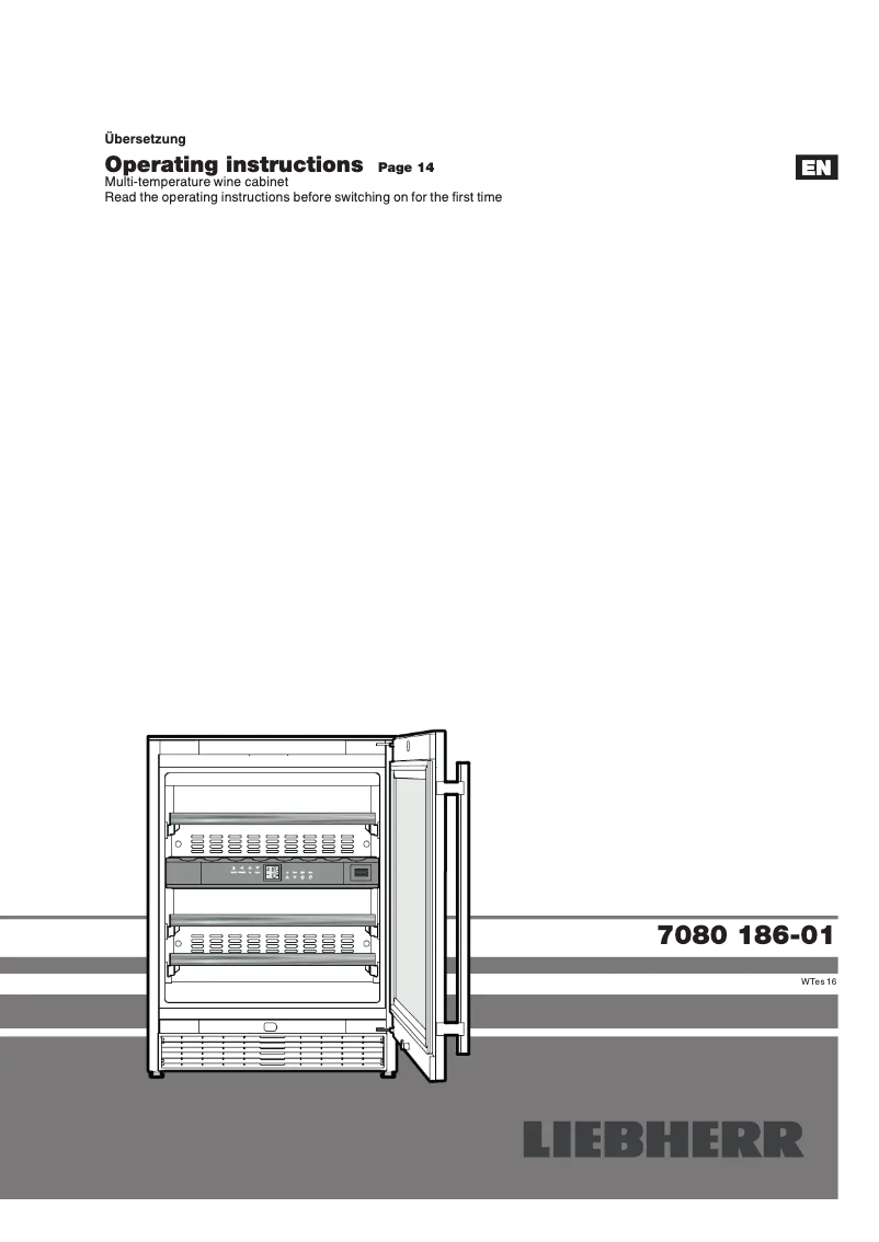 Page n°1 - Manuel utilisateur Liebherr WTes 1672-22 Vinidor