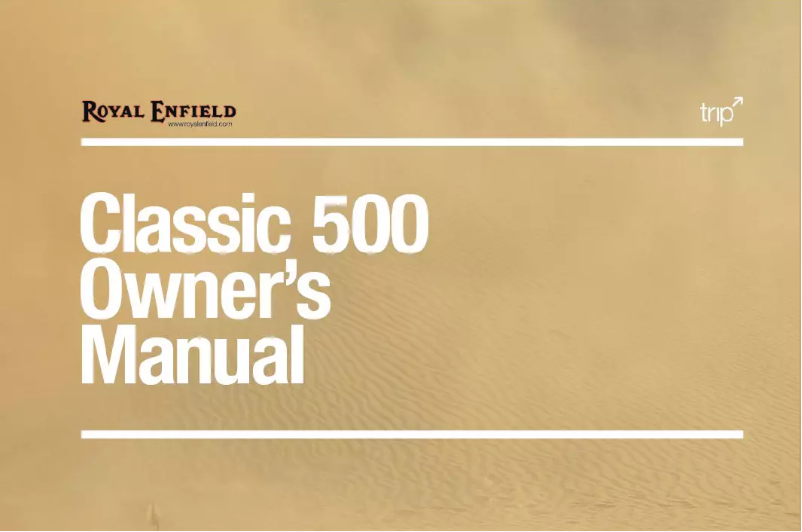 Page 1 de la notice Manuel utilisateur Royal Enfield Classic 500 (2011)