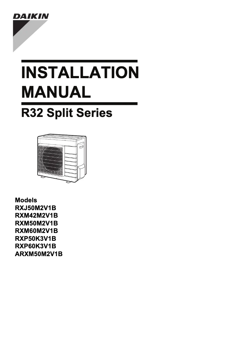 Page 1 de la notice Manuel utilisateur Daikin ARXM25M2V1B