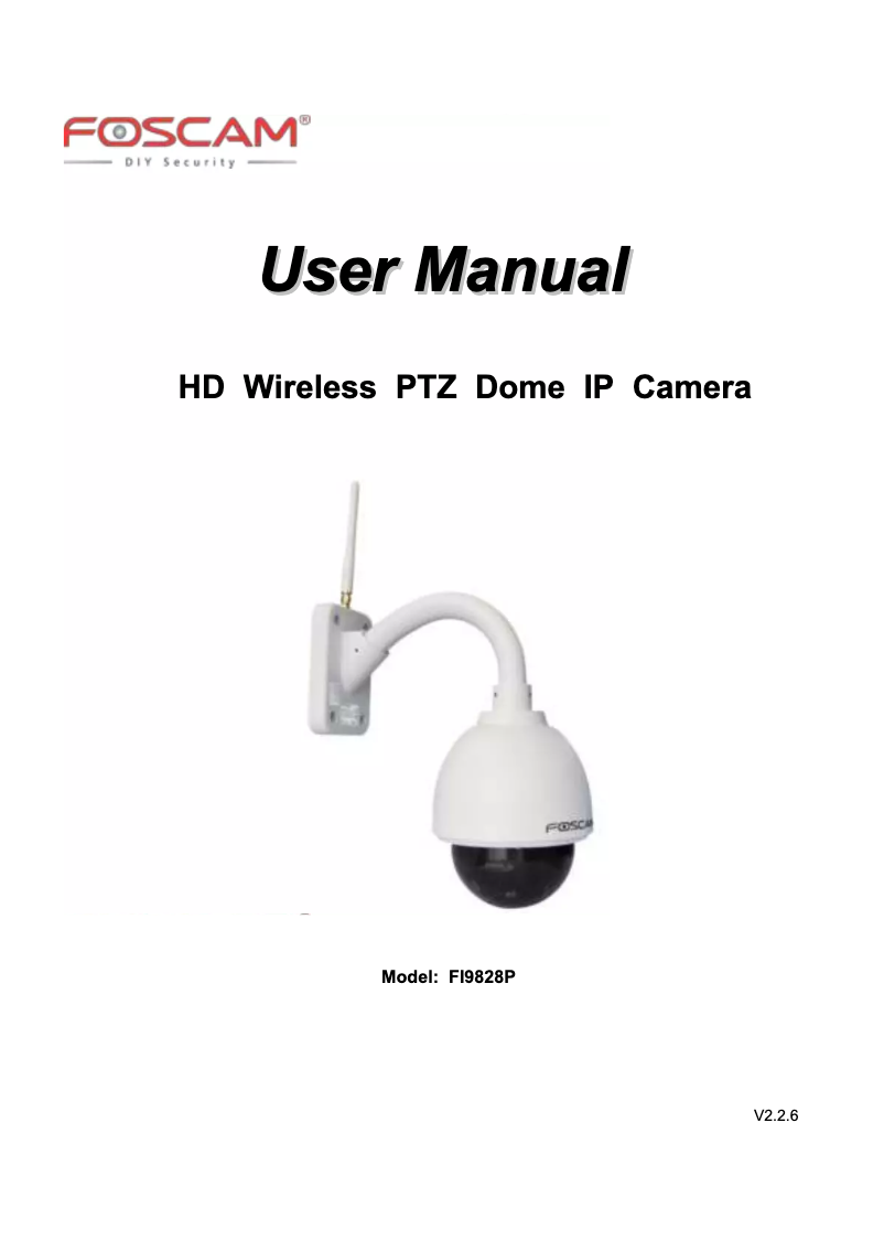 Page 1 de la notice Manuel utilisateur Foscam FI9828P