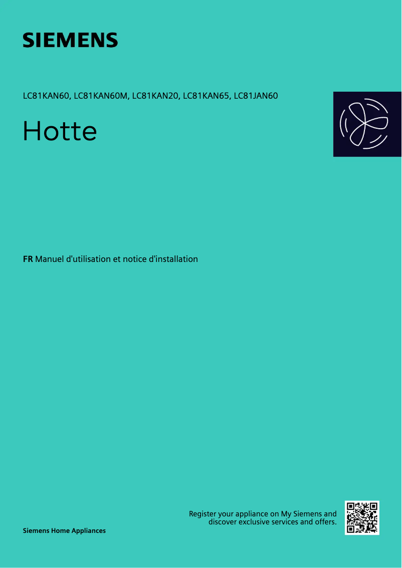 Page 1 de la notice Manuel utilisateur Siemens LC81KAN65