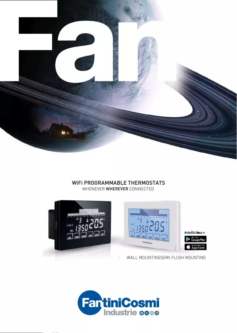 Page 1 de la notice Brochure Fantini Cosmi Intellicomfort CH180WIFI