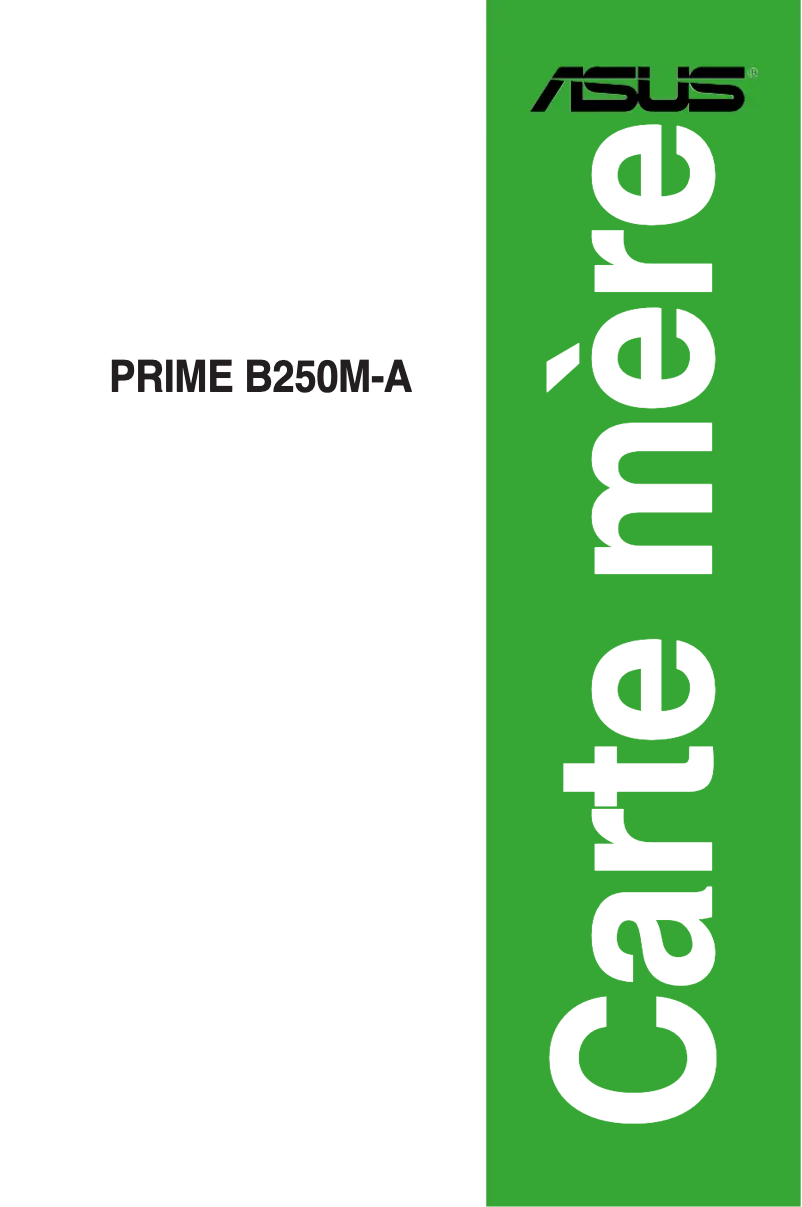Image de la première page du manuel de l'appareil Prime B250M-A/CSM