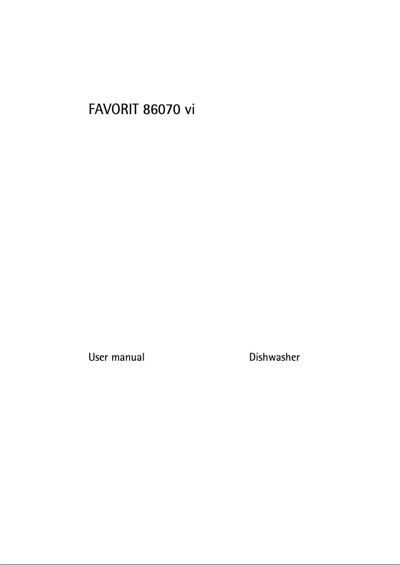 Página 1 del manual Manual de usuario AEG F86070VI